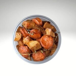 Жареный картофель с сарделькой